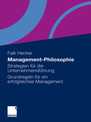 cover image of Management-Philosophie